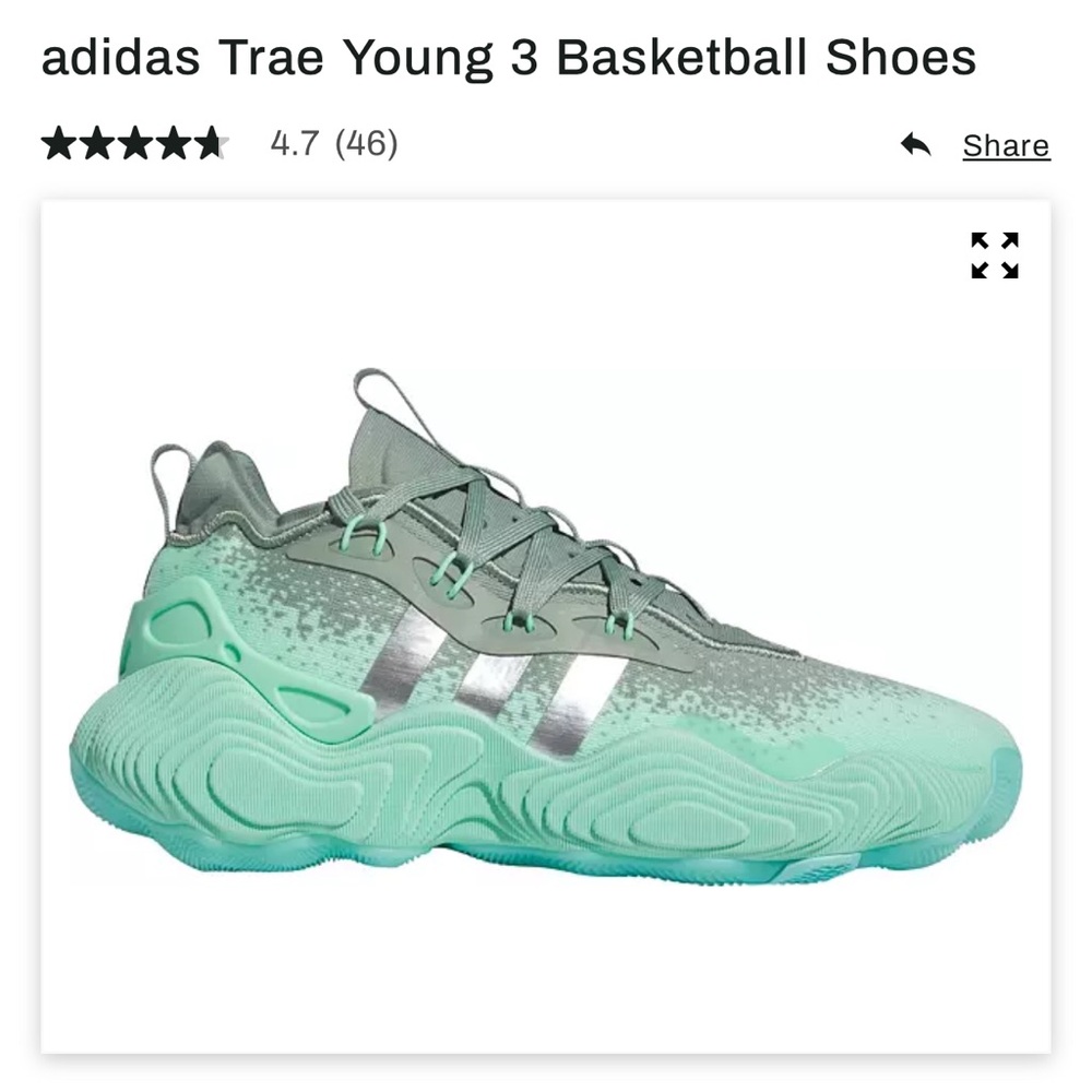 adidas Trae Young 3 Basketball Shoes Men's 10